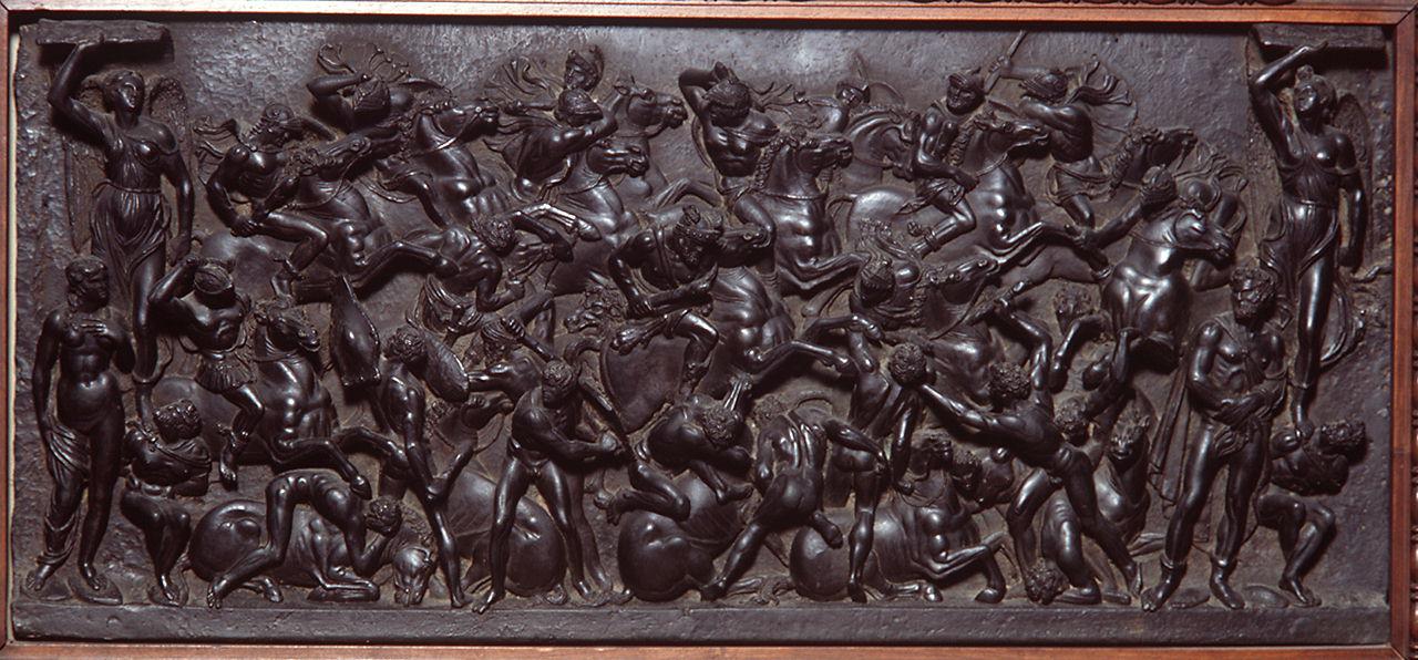 battaglia di cavalieri (rilievo) di Bertoldo di Giovanni (sec. XV)