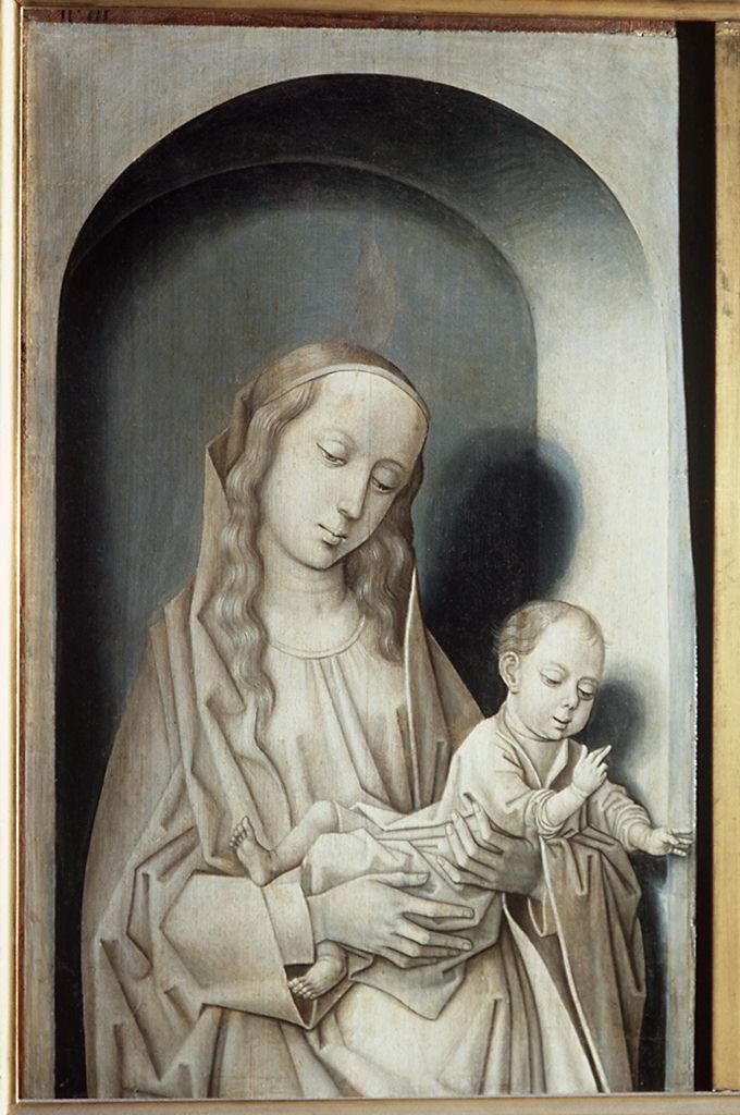 Madonna con Bambino (scomparto di polittico) di Maestro della Leggenda di Santa Caterina (sec. XV)