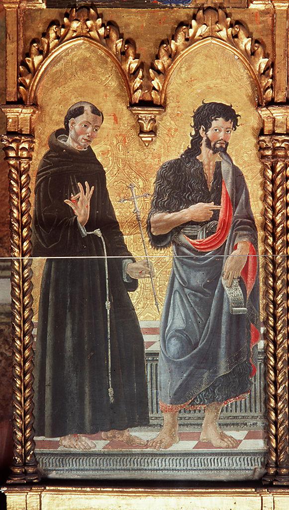 San Francesco d'Assisi e San Giovanni Battista (scomparto di polittico) di Giovanni di Francesco del Cervelliera da Rovezzano (sec. XV)