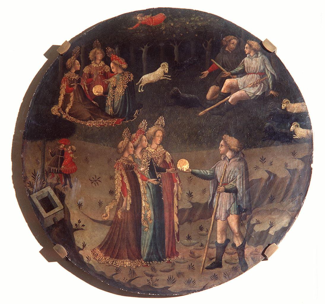 Giudizio di Paride (desco da parto) di Maestro del Giudizio di Paride (sec. XV)
