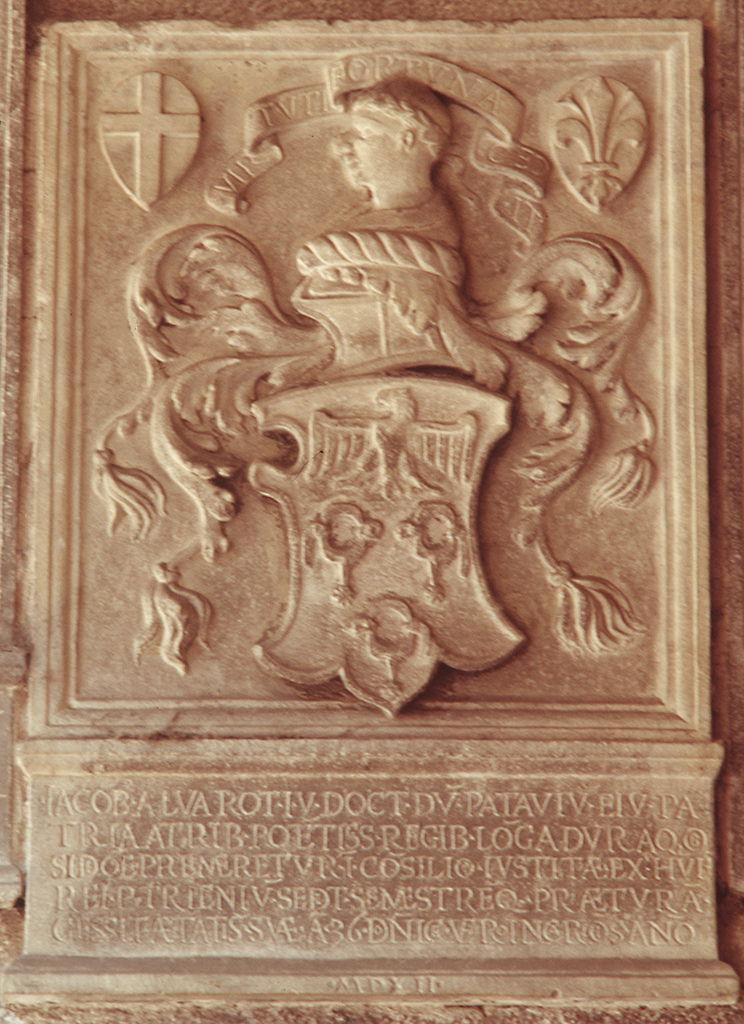 stemma del pretore Jacopo Alvarotti di Padova (rilievo) - bottega toscana (sec. XVI)