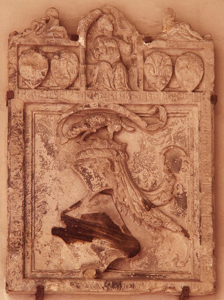 stemma del podestà Liverotto di Francesco Ferretti di Ancona (rilievo) - bottega toscana (sec. XIV)