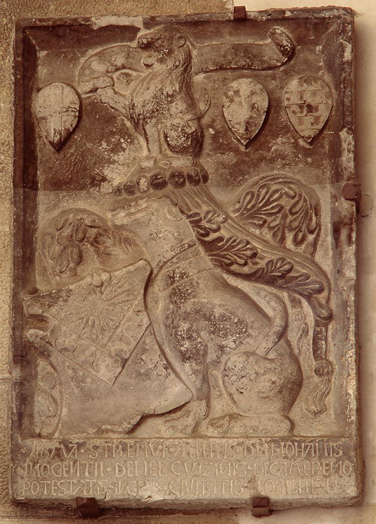 stemma di Giovanni Innocenzo Ercolani da Camerino (rilievo) - bottega toscana (sec. XV)