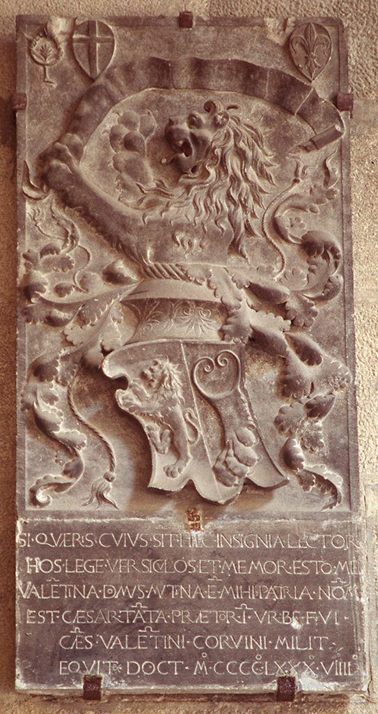 stemma del podestà Cesare Valentini di Modena (rilievo) - bottega toscana (sec. XV)