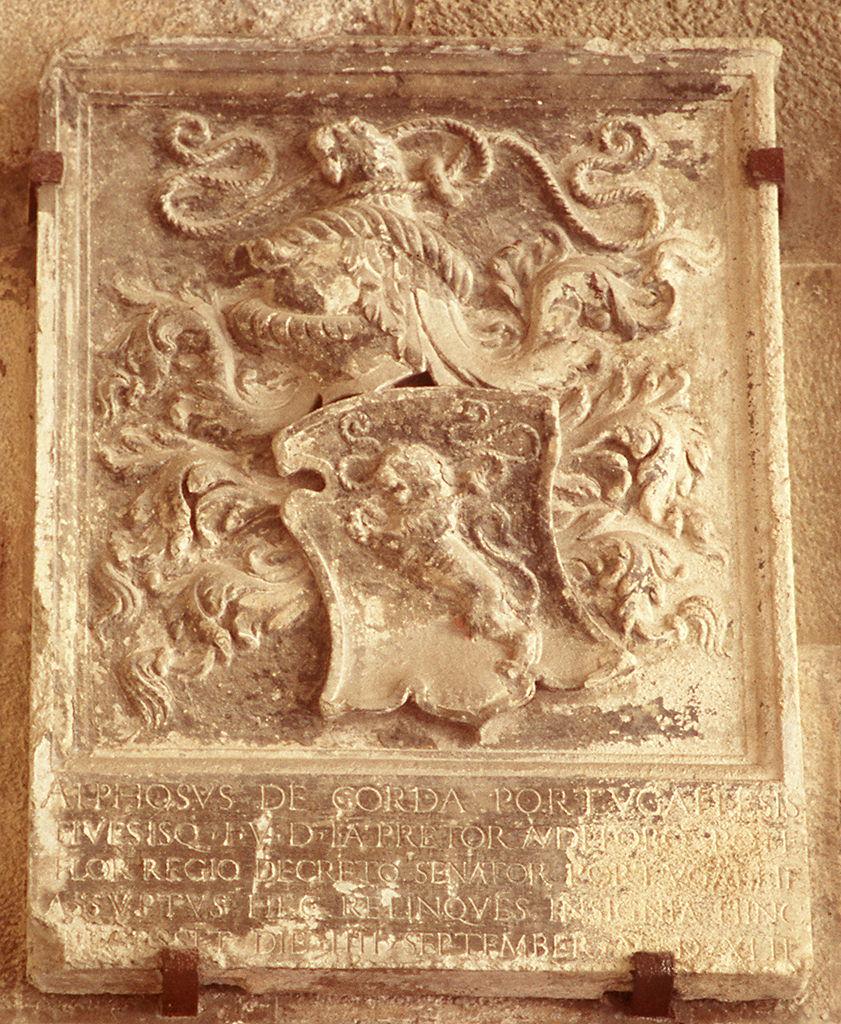 stemma del pretore Alfonso Corda (rilievo) - bottega toscana (sec. XVI)