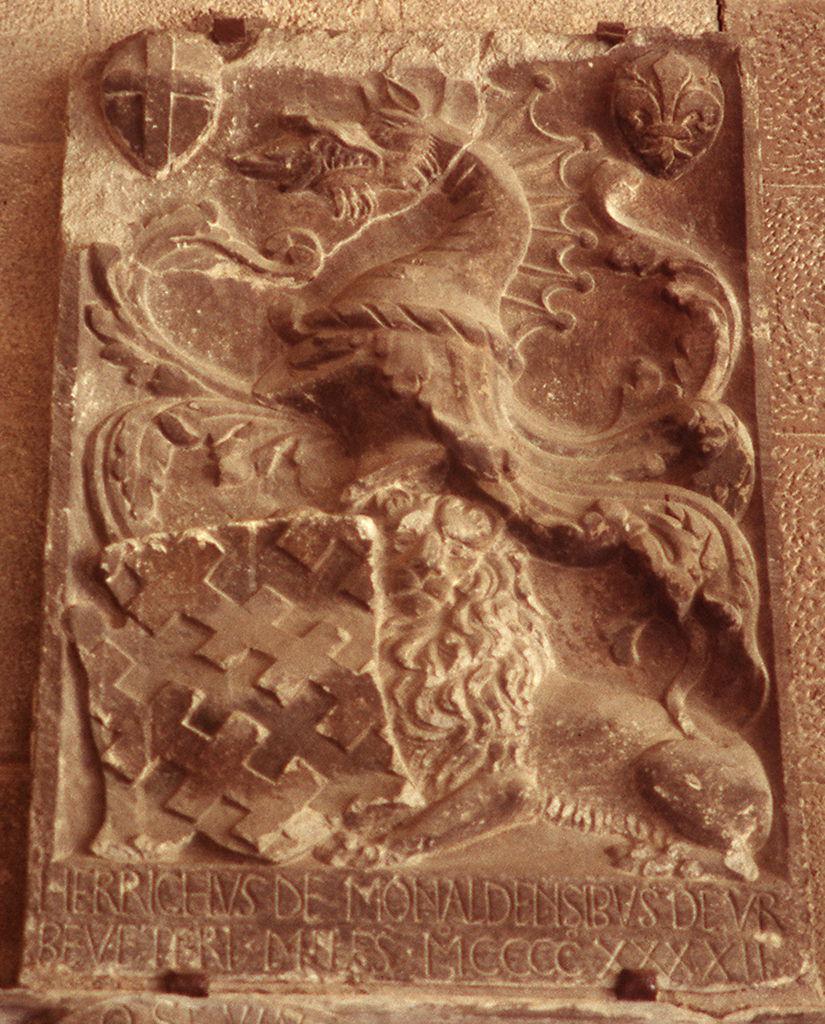 stemma del podestà Enrico Monaldeschi di Orvieto (rilievo) - bottega toscana (sec. XV)