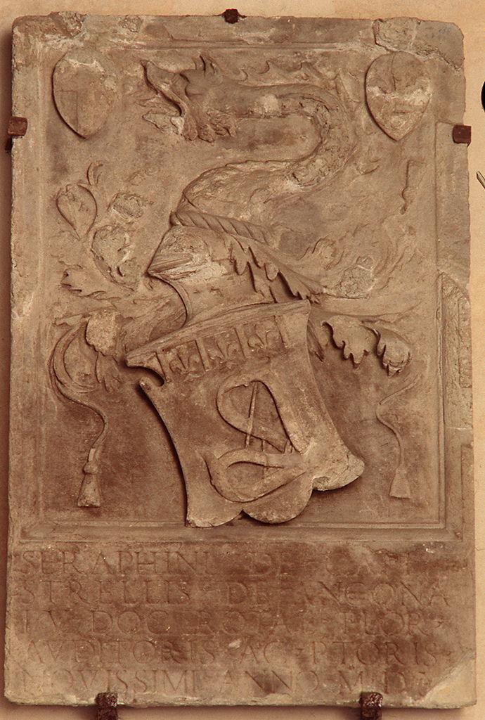 stemma del pretore Serafino Capistrelli di Ancona (rilievo) - bottega toscana (sec. XVI)