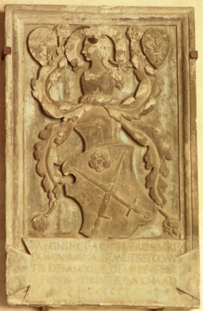 stemma del pretore Monaldo Fascioli di Orvieto (rilievo) - bottega toscana (sec. XVI)