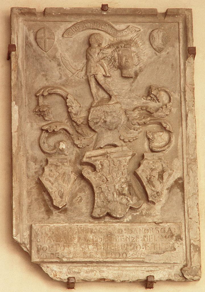 stemma del podestà Giovanni Ranieri da Norcia (rilievo) - bottega toscana (sec. XVI)