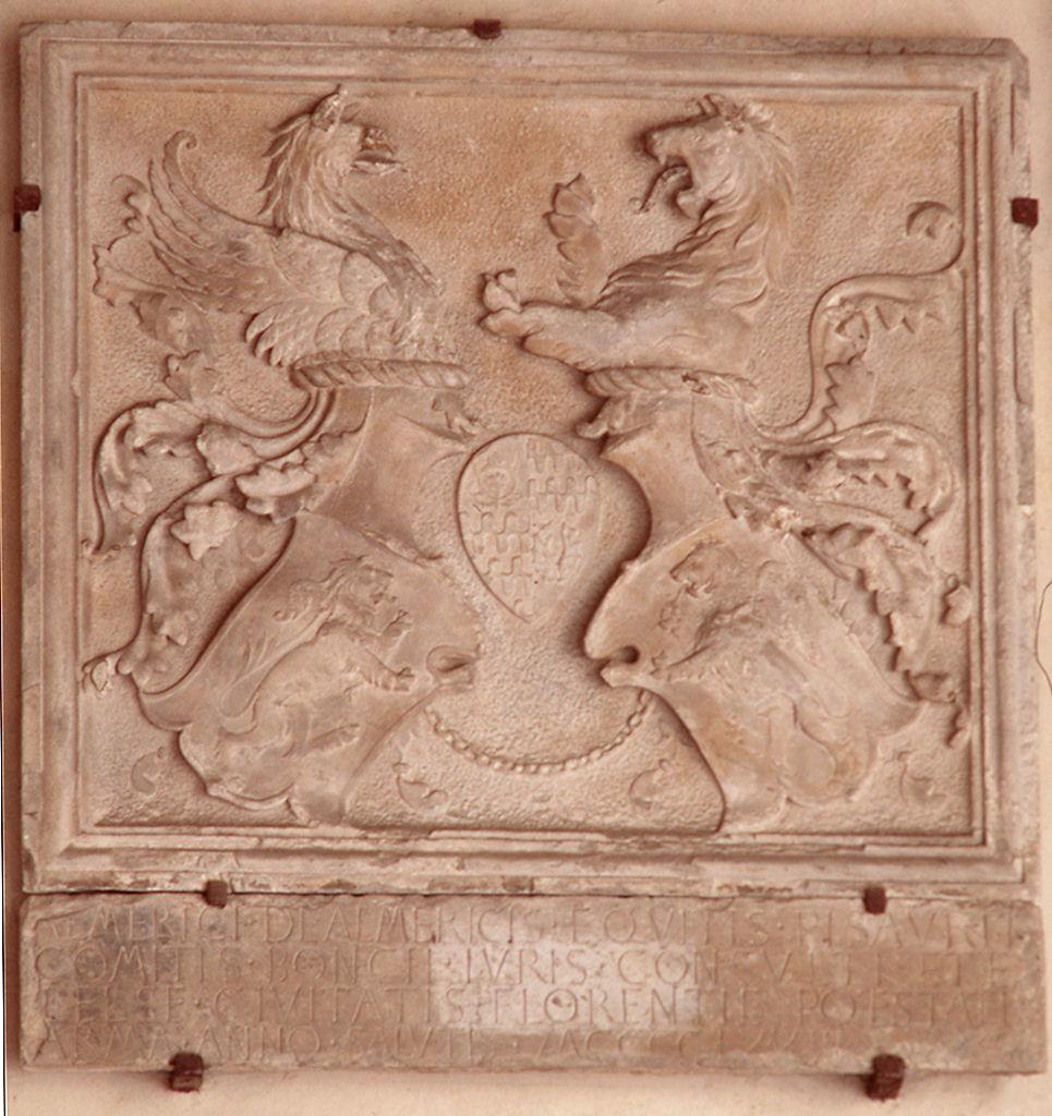 stemma del podestà Almerico Almerici di Pesaro (rilievo) di Ferrucci Francesco di Simone (bottega) (sec. XV)