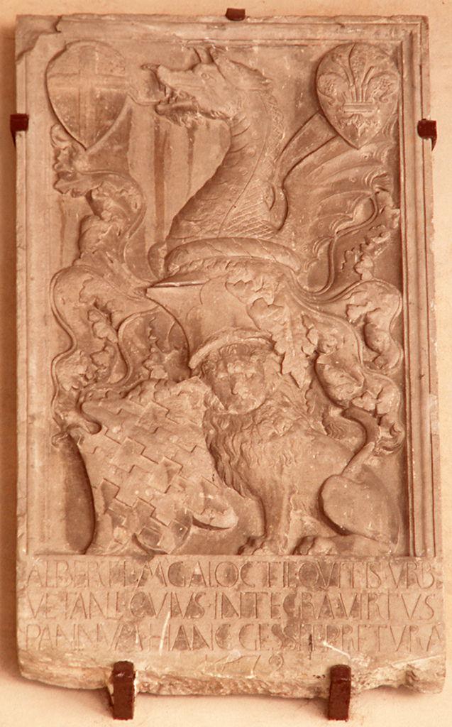 stemma del podestà Alberto Magalotti di Orvieto (rilievo) - bottega toscana (sec. XV)