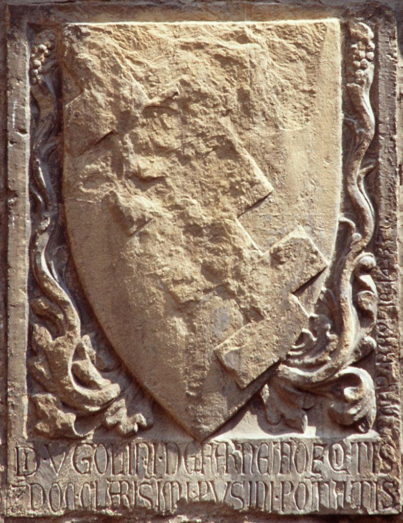 stemma del podestà Ugolino del Farneto (rilievo) - bottega toscana (sec. XV)