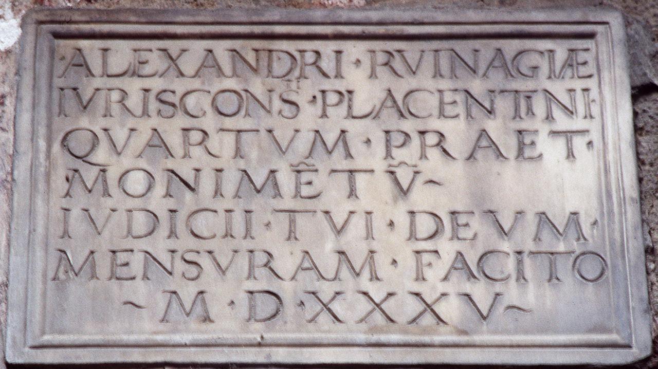 lapide - bottega toscana (sec. XVI)