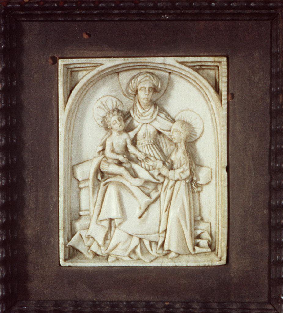 Madonna con Bambino e San Giovannino (placchetta) - manifattura tedesca (sec. XV)