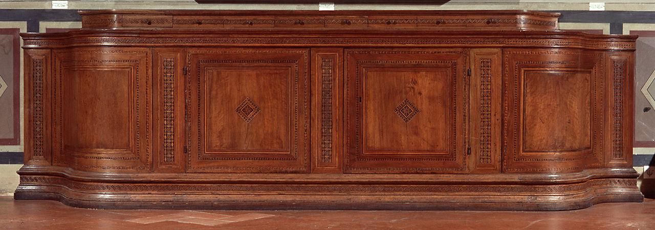 motivi decorativi geometrici (mobile da sacrestia) - bottega toscana (ultimo quarto sec. XV)