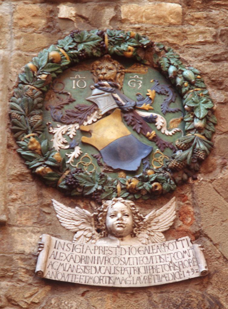 stemma del pretore Gian Galeazzo Trotti di Alessandria (rilievo) di Della Robbia Andrea (bottega) (sec. XV)