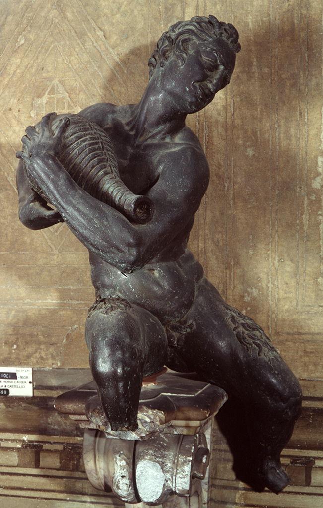 satiro con fiasca (statuetta) di Cioli Valerio (sec. XVI)