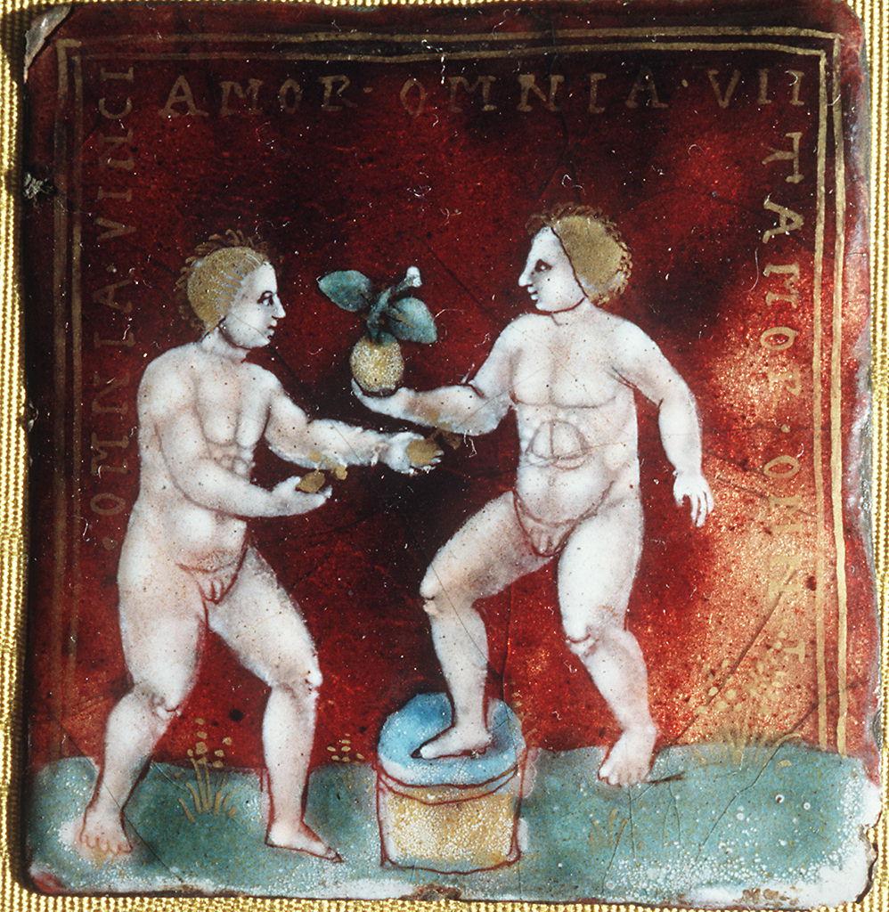 scena allegorica (placchetta di cofanetto) di Nouailher Colin (sec. XVI)