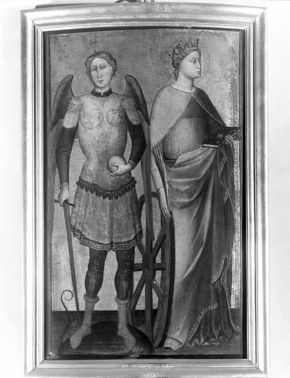 San Michele Arcangelo e Santa Caterina d'Alessandria (dipinto) di Lorenzo di Niccolò (attribuito) (fine/ inizio secc. XIV/ XV)
