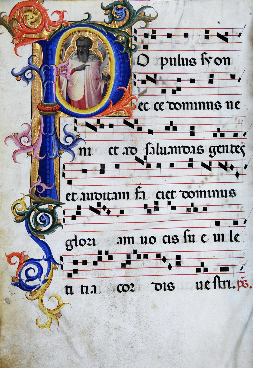profeta (miniatura) di Bartolomeo di Fruosino (attribuito) (primo quarto sec. XV)