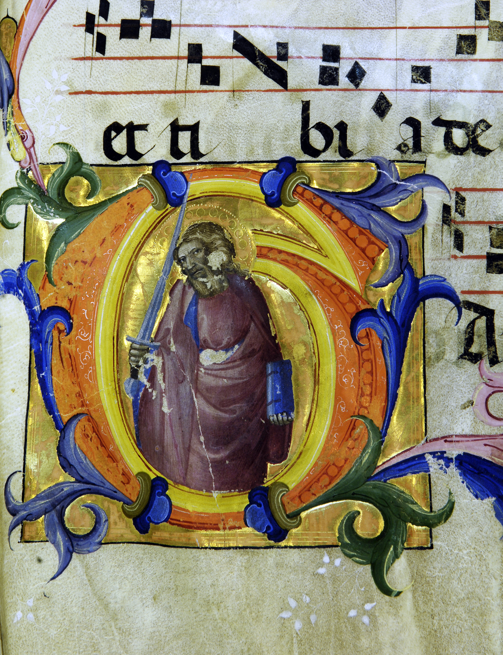 Santo apostolo (miniatura) di Bartolomeo di Fruosino (attribuito) (primo quarto sec. XV)