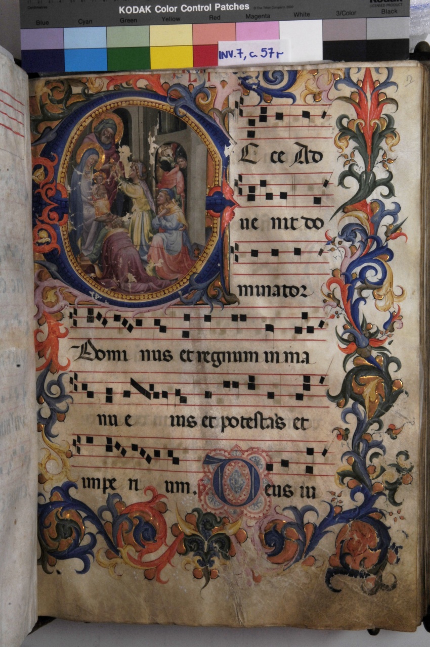adorazione dei Re Magi (miniatura) di Bartolomeo di Fruosino (attribuito) (primo quarto sec. XV)