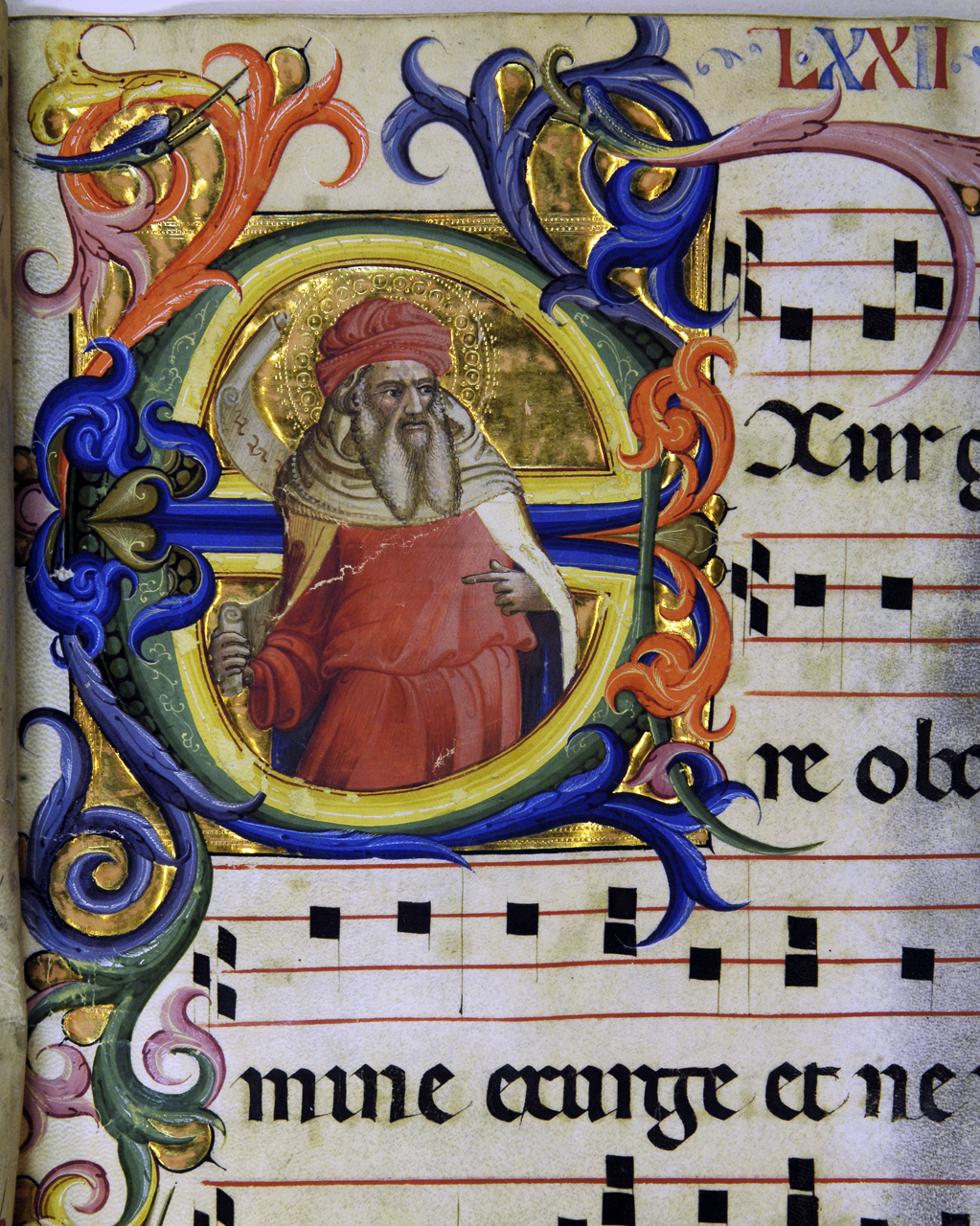 profeta (miniatura) di Bartolomeo di Fruosino (attribuito) (primo quarto sec. XV)