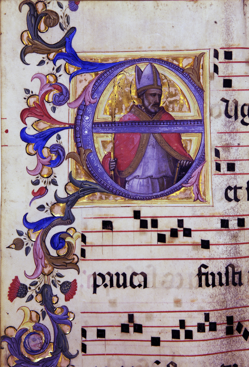 Santo vescovo (miniatura) di Lorenzo Monaco (attribuito) (primo quarto sec. XV)
