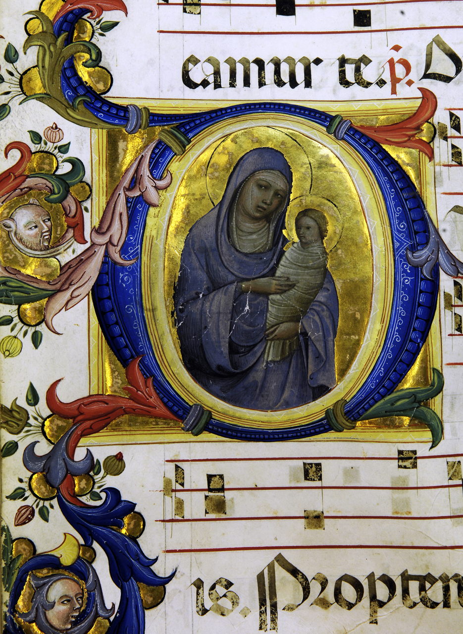 Maria Vergine bambina e Sant'Anna (miniatura) di Lorenzo Monaco (attribuito) (primo quarto sec. XV)