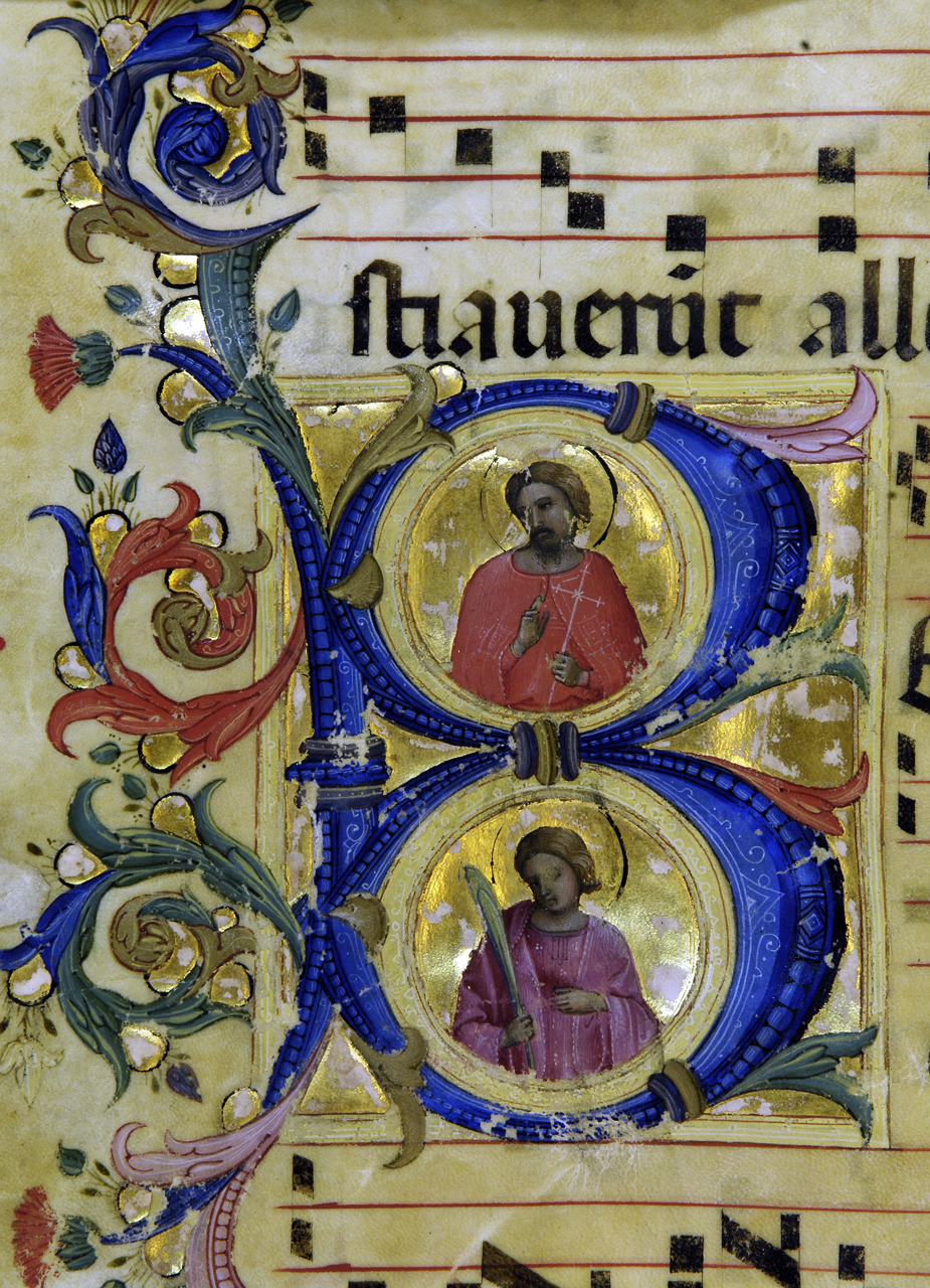 Cristo benedicente una santa martire (miniatura) di Lorenzo Monaco (attribuito) (primo quarto sec. XV)
