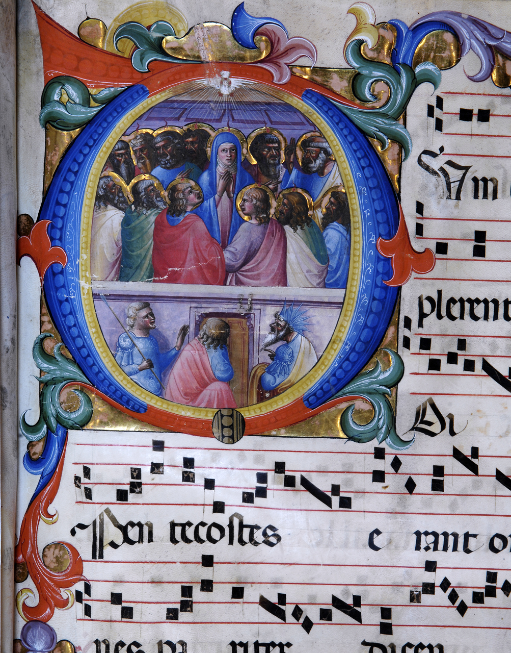 Pentecoste (miniatura) di Bartolomeo di Fruosino (primo quarto sec. XV)