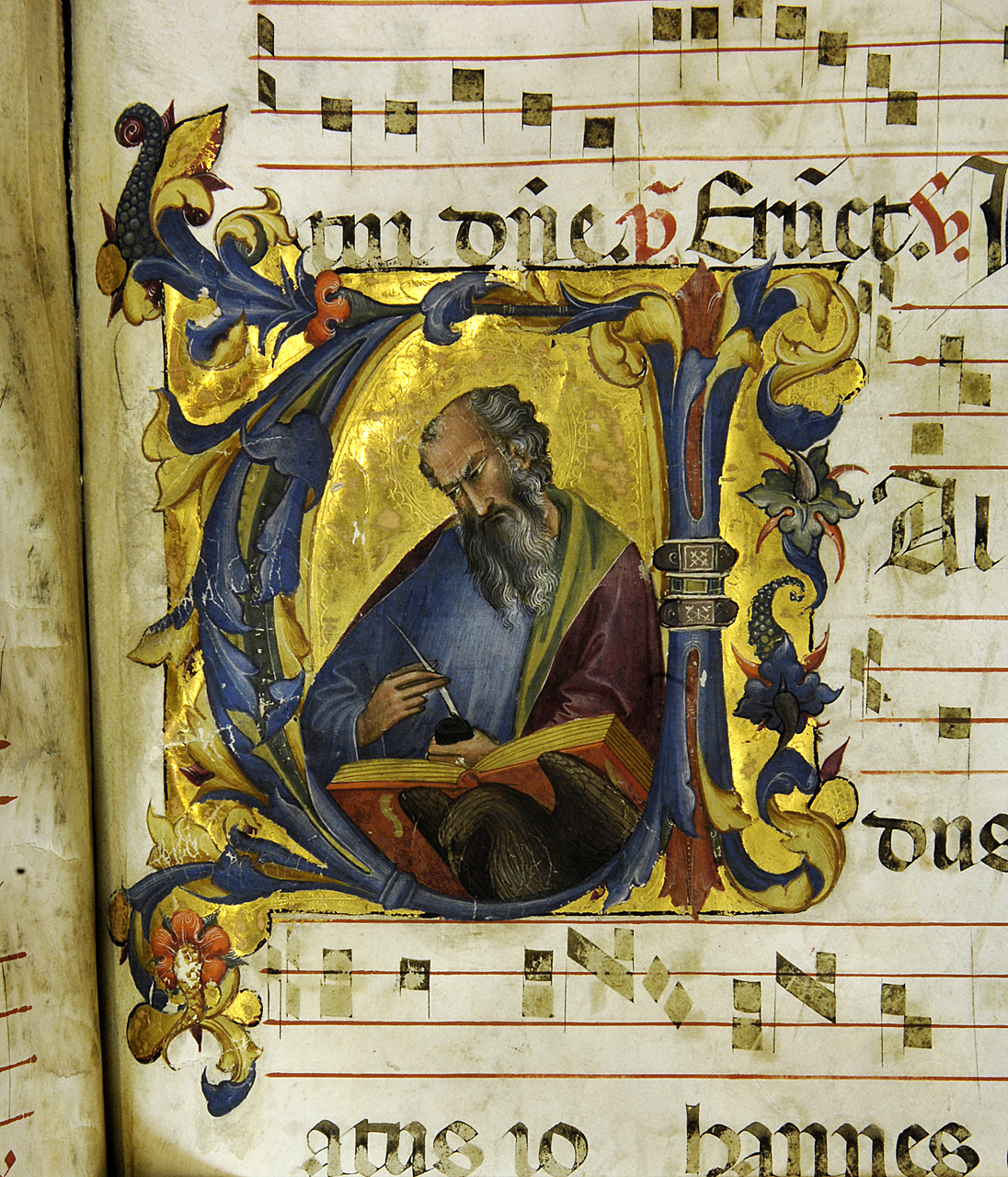 San Giovanni Evangelista (miniatura) di Lorenzo Monaco (fine sec. XIV)