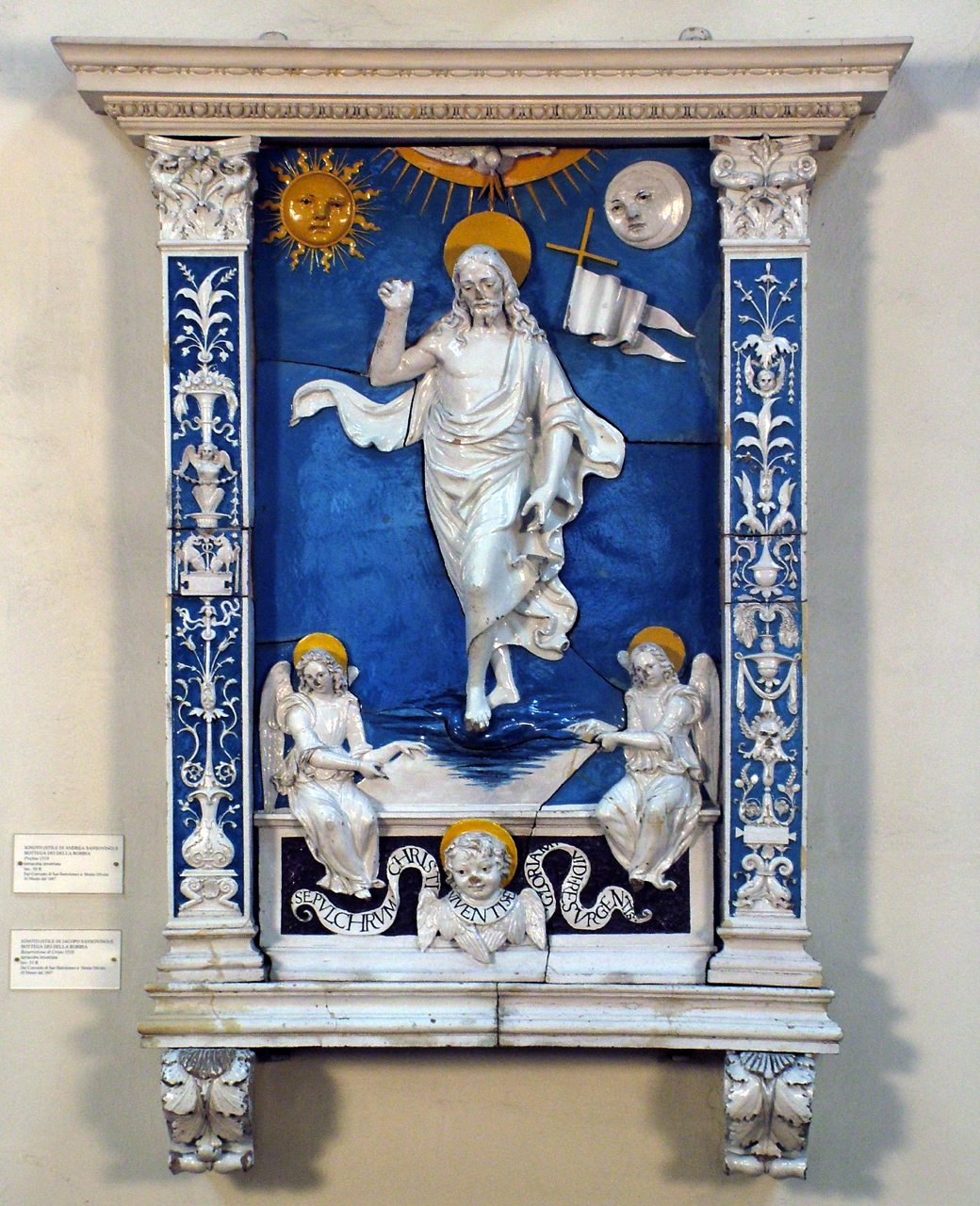resurrezione di Cristo (rilievo) di Della Robbia Giovanni (bottega) (sec. XVI)
