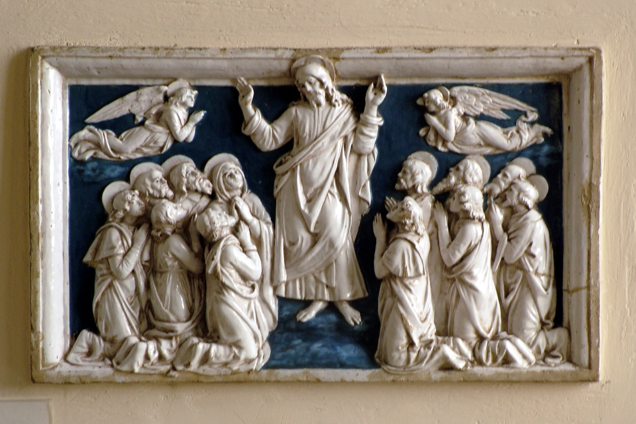 ascensione di Cristo (rilievo) di Della Robbia Andrea (bottega) (sec. XV)