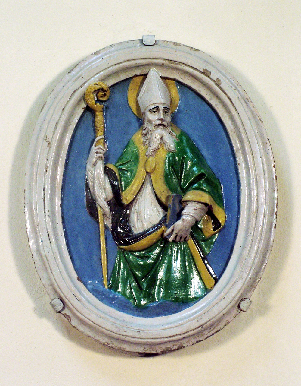 Sant'Agostino (rilievo) di Buglioni Santi (sec. XVI)