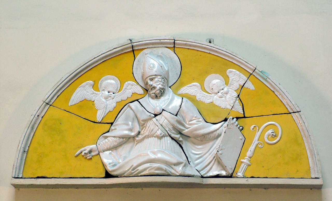 Sant'Agostino (lunetta) di Della Robbia Giovanni (sec. XVI)