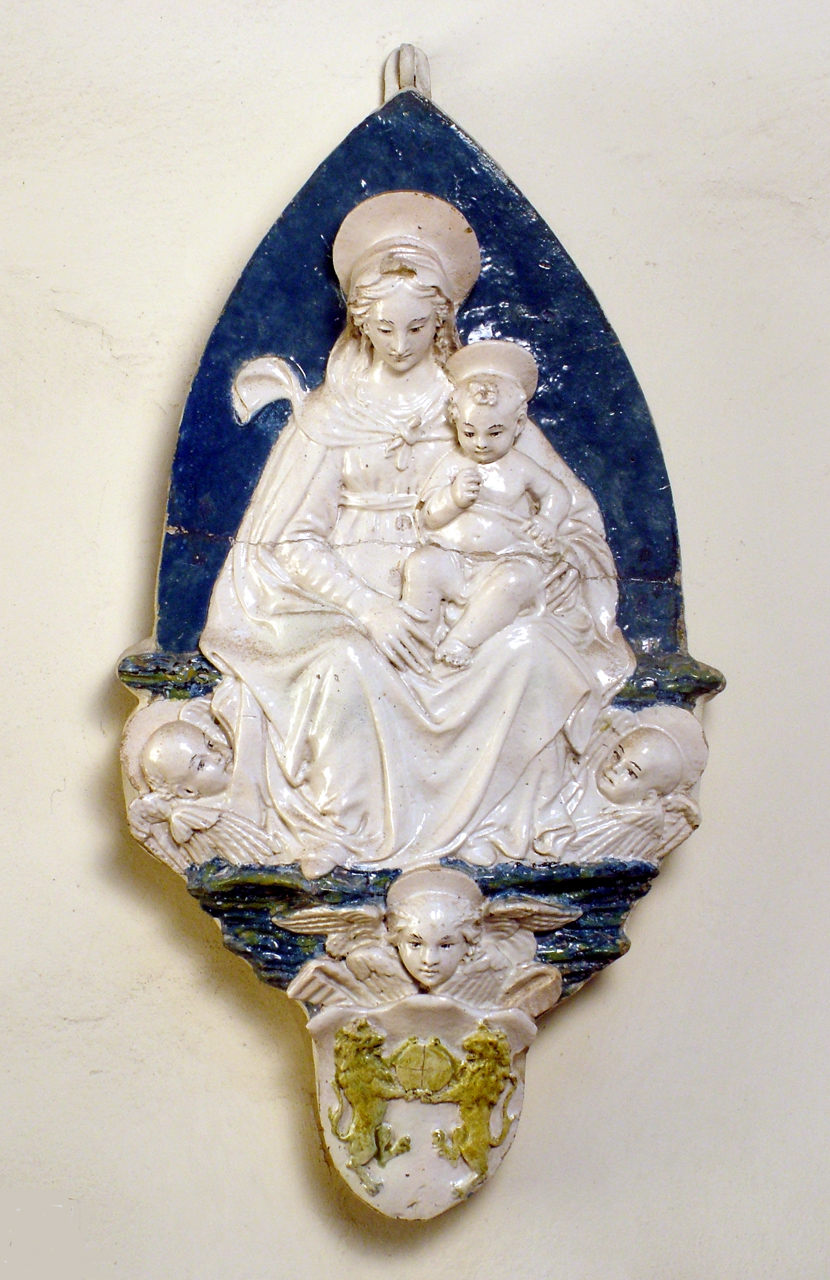 Madonna con Bambino, stemma gentilizio della famiglia Benci (rilievo) di Buglioni Benedetto (sec. XV)