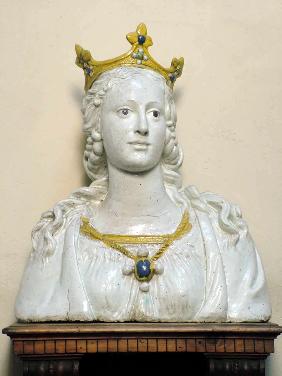 Sant'Apollonia (scultura - mezzobusto) di Della Robbia Giovanni (bottega) (sec. XVI)