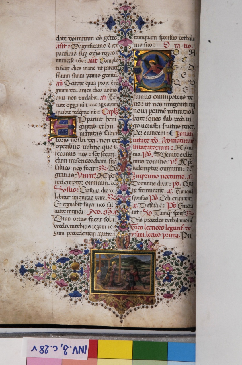 angelo annunciante (miniatura) di Gherardo di Giovanni detto Gherardo del Fora (attribuito) (seconda metà sec. XV)