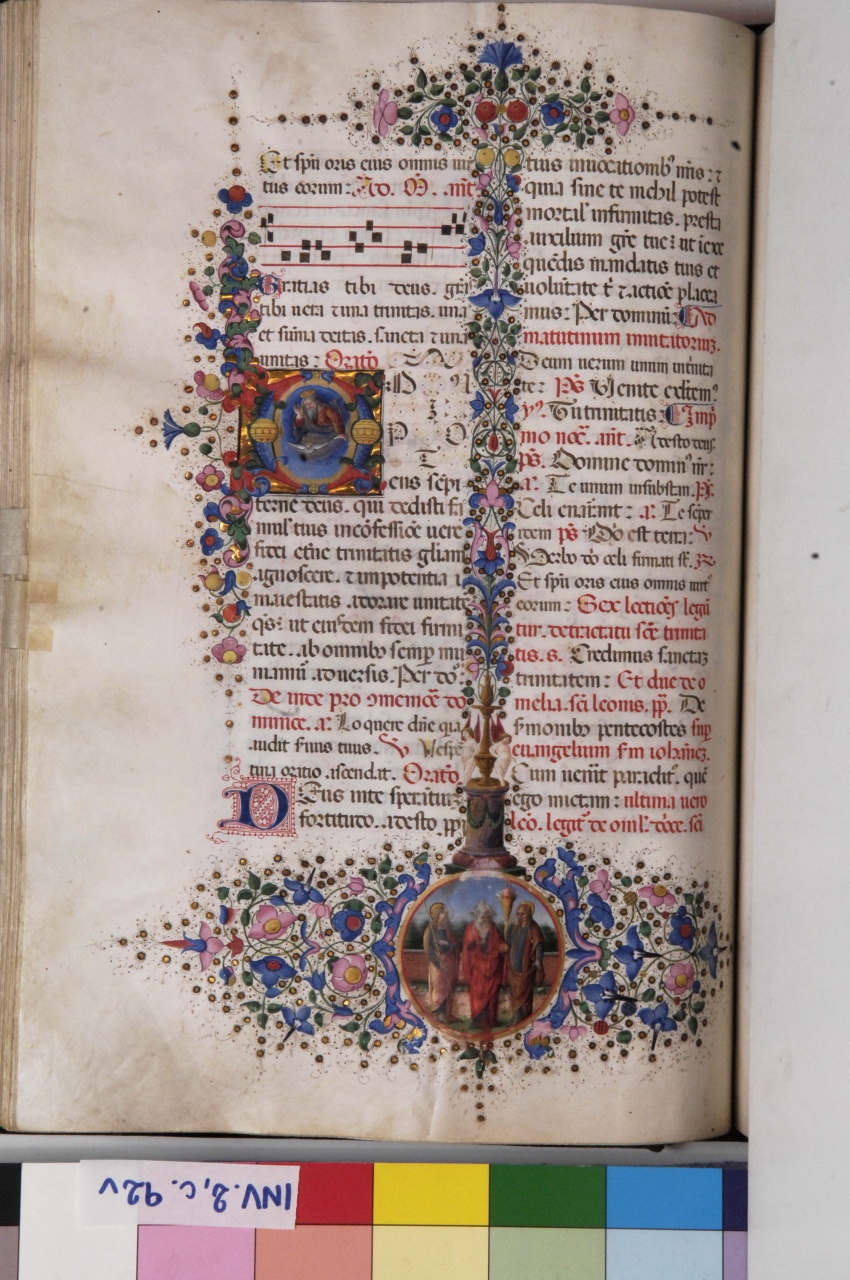 Dio Padre benedicente (miniatura) di Gherardo di Giovanni detto Gherardo del Fora (attribuito) (seconda metà sec. XV)