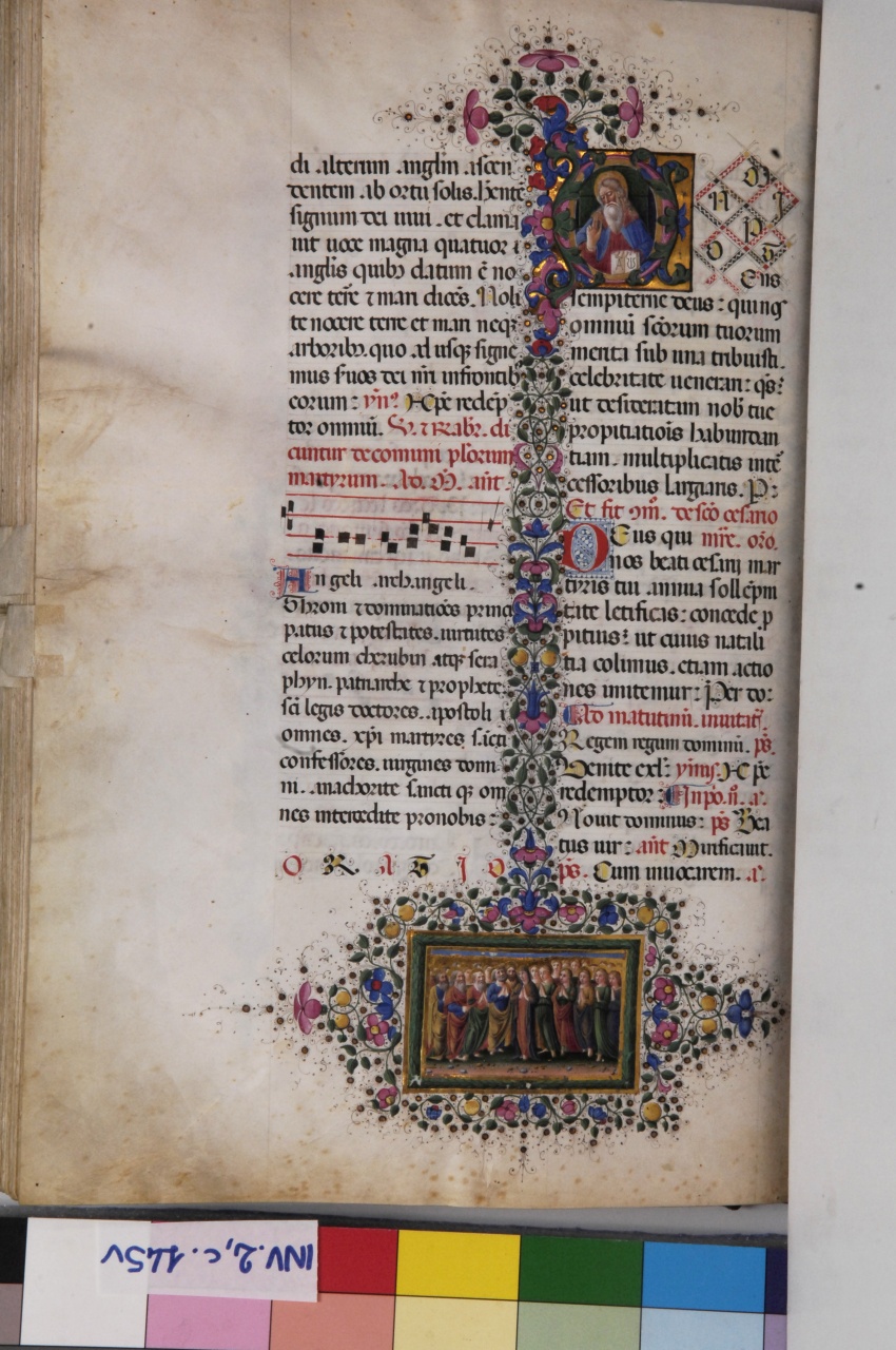 Dio Padre benedicente (miniatura) di Gherardo di Giovanni detto Gherardo del Fora (attribuito) (seconda metà sec. XV)