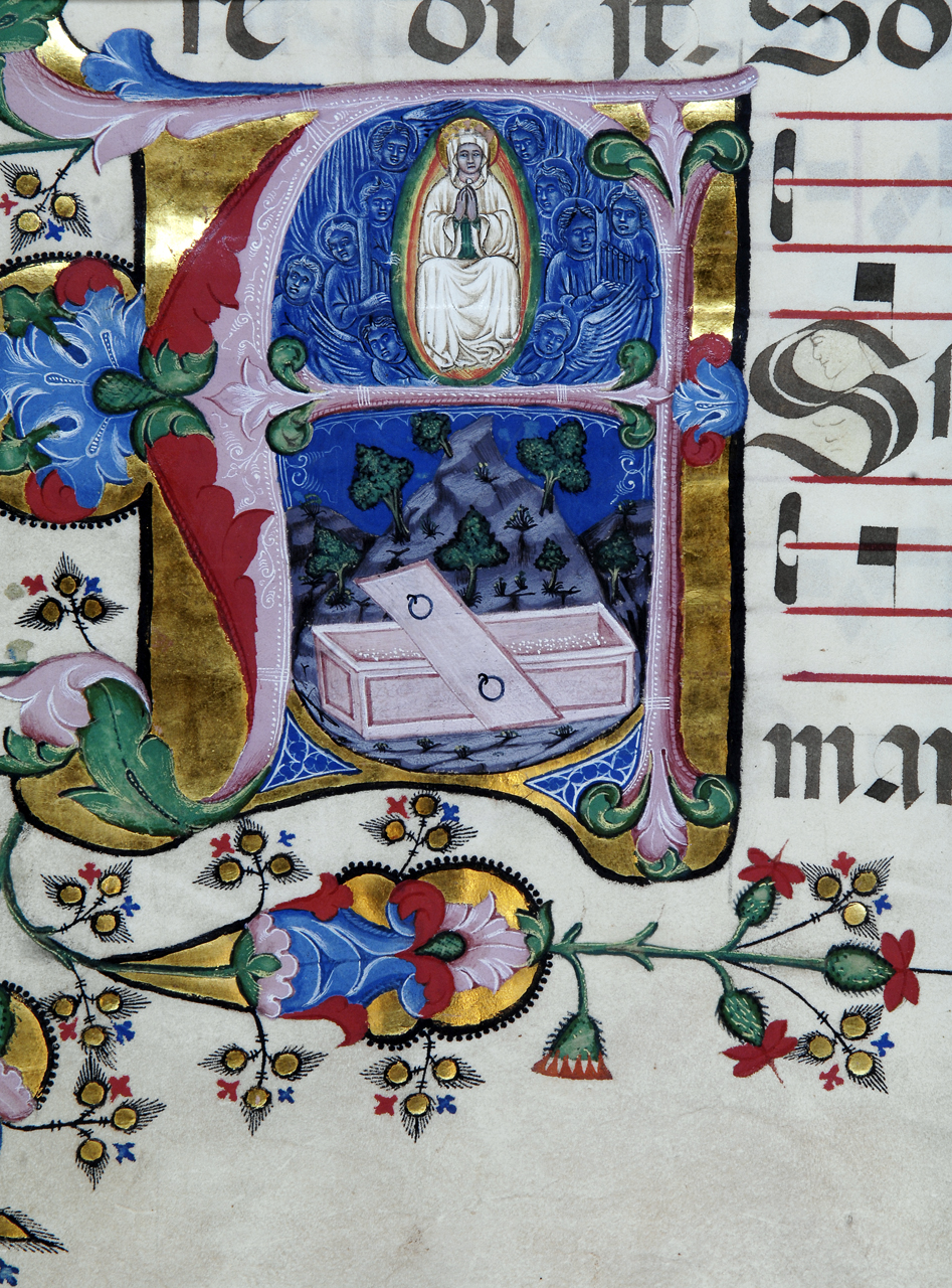 Madonna Assunta con angeli (miniatura) - bottega fiorentina (ultimo quarto sec. XIV)