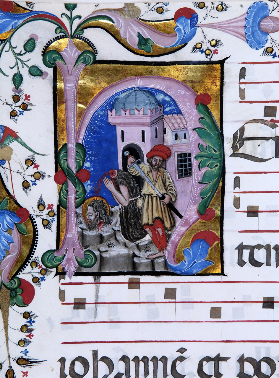 decapitazione di San Giovanni Battista (miniatura) - bottega fiorentina (ultimo quarto sec. XIV)