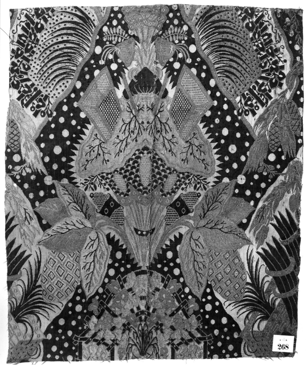 tessuto, frammento - manifattura francese (fine sec. XVII)