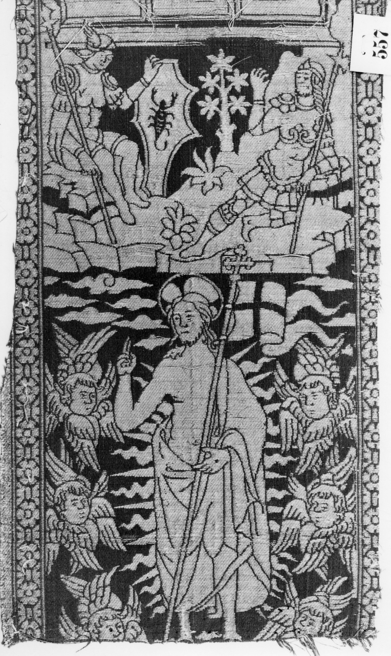 tessuto, frammento - manifattura fiorentina (metà sec. XVI)