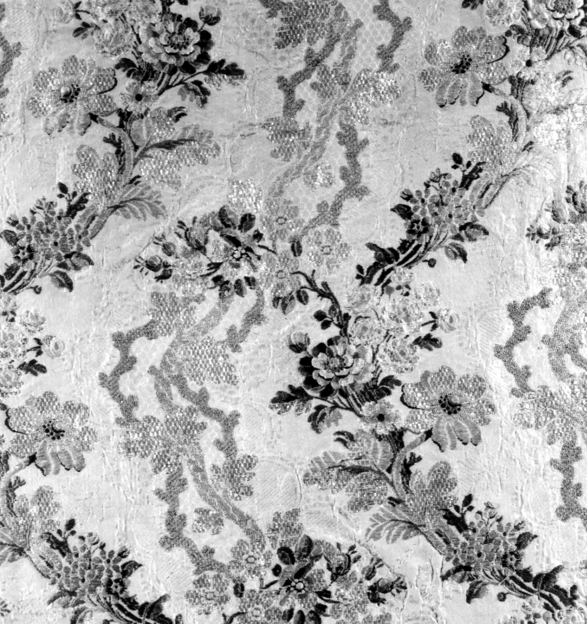 abito femminile, frammento - manifattura italiana (terzo quarto sec. XVIII)