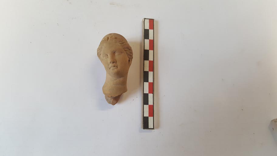 figura femminile (statuetta/ femminile, testa) (III a.C)