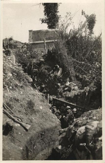Veneto - Ponte di Piave - 121° reggimento - fanteria - ponti - trincee - armi da fuoco - 1918 (positivo) di Marzocchi, Luigi (primo quarto XX)