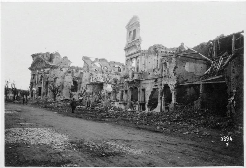 San Donà - Piave - Chiese - Rovine - 1918 (positivo) di Marzocchi, Luigi (primo quarto XX)