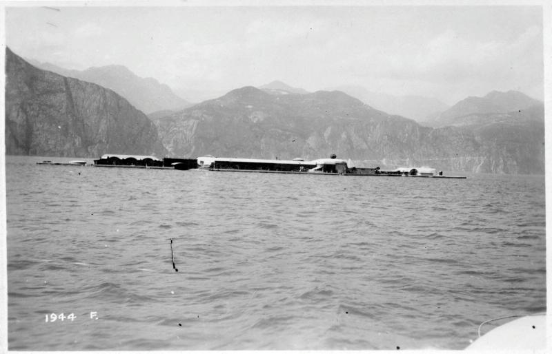 Lago di Garda - Veneto - isola di Trimelone - isole - forti - fortificazioni - difese - 1918 (positivo) di Marzocchi, Luigi (primo quarto XX)